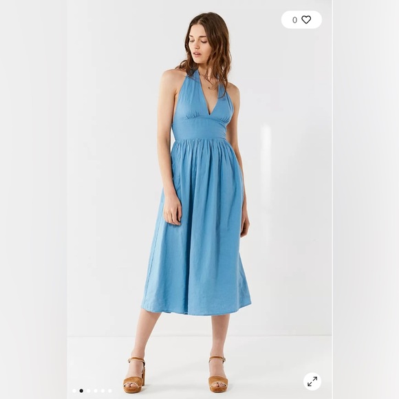 Urban Outfitters Dresses & Skirts - Urban Outfitters Betsey Niagara blue halter midi dress